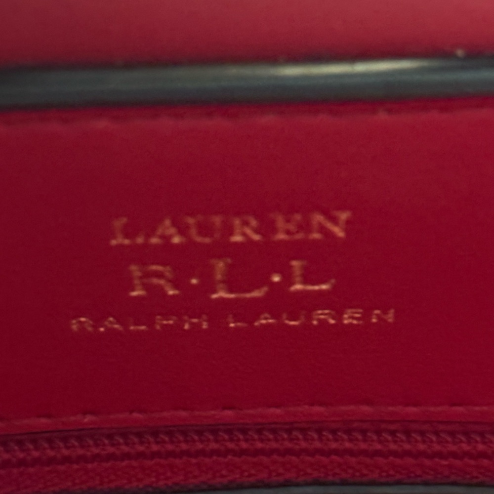 Lauren Ralph Lauren Dryden Black Leather Flap Backpack RLL Gold Logo Black NWOT - Picture 10 of 10